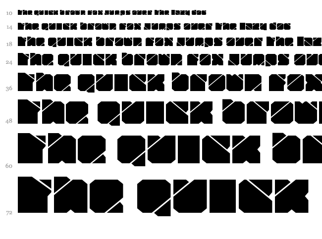 Zuber Tech font waterfall